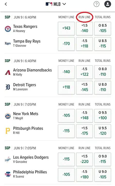 run line baseball betting